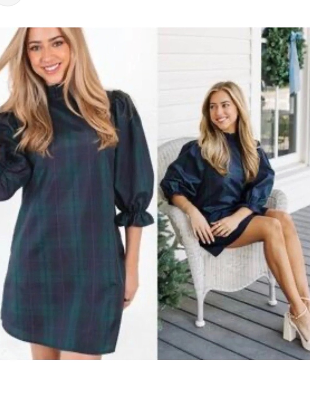 J. Marie plaid mini dress